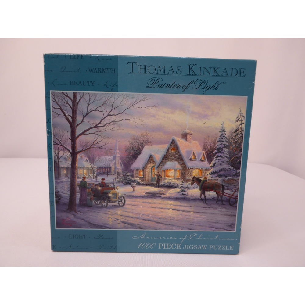 Thomas Kinkade "Painter of Light" 1000 Piece Jigsaw Puzzle Memories of Christmas